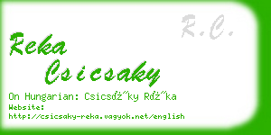 reka csicsaky business card